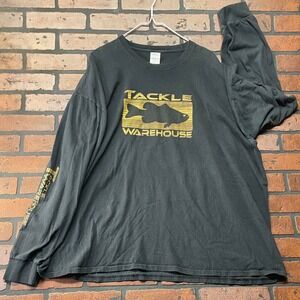 Tackle Warehouse Men's 3XL Black Gold Bass Fishing Long Sleeve Tee